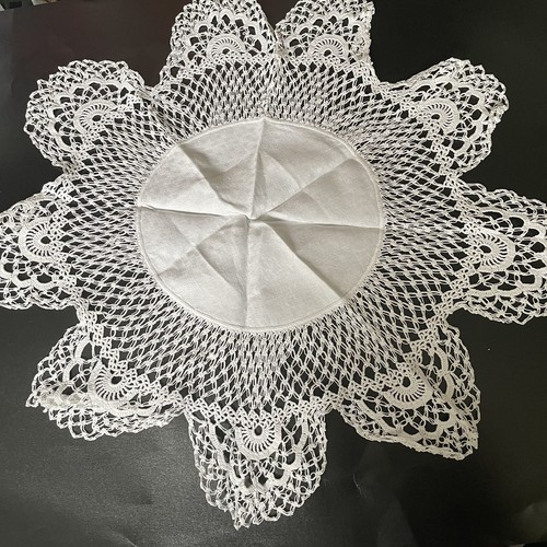 Large doily white cotton - large,