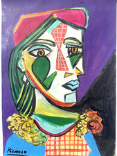 Picasso Pablo Original Painting Spanish Girl Art Exhibition No Lithograph D54