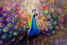 Stunning Peacock Canvas