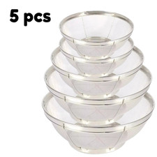 5x Stainless Steel Strainer