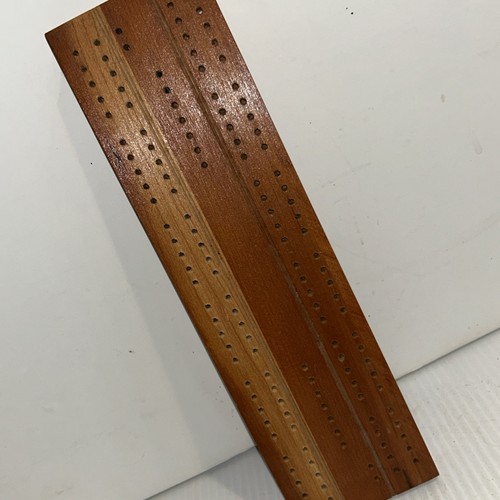 Vtg wood wooden cribbage board - vtg,