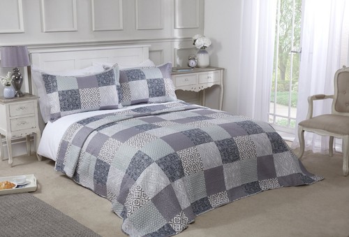 Geometric patchwork quilted - patchwork,