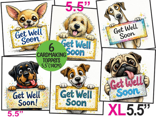 Get well soon cute - get, dogs