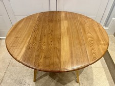 Ercol Windsor Dropleaf Dining Table 384 (Refinished), Light Finish, Blue label