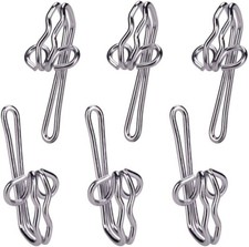100 x SILVER CURTAIN HOOKS NEW