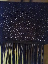 black leather bag multi wear with heat fixed stud detail and studded fringing BN