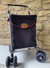 The Sholley 2000 6 Wheel Shopping Trolley Walking Aid Blue Genuine Foldable