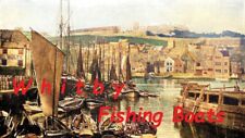 Whitby, Fishing boats, Yorkshire late 1800's postcard sized image