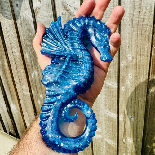 Seahorse fish blue - seahorse,