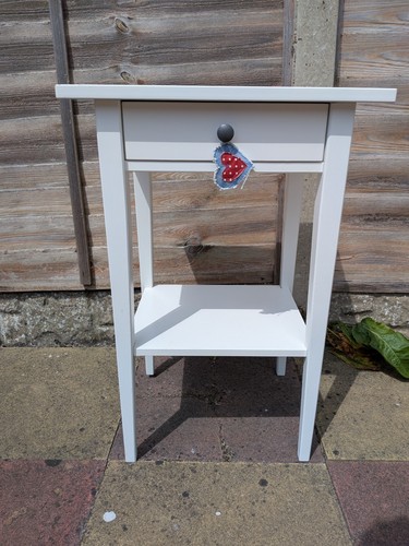 White ikea bedside table - white,
