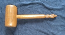 Antique hardwood gavel hammer mallet auctioneer judge chairman