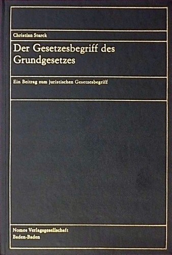 Gesetzesbegriff des