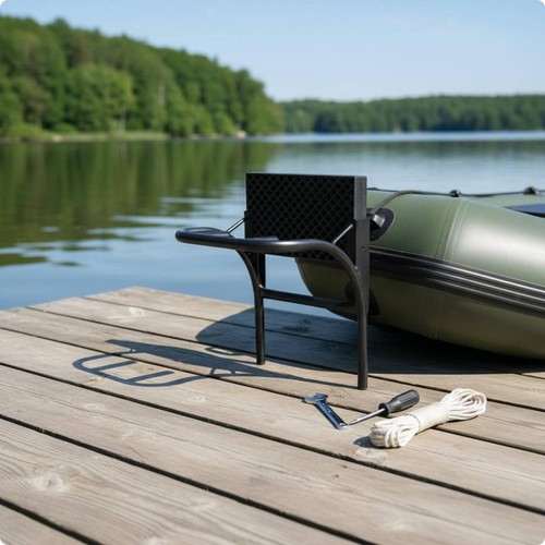 Inflatable boat motor mount - inflatable,