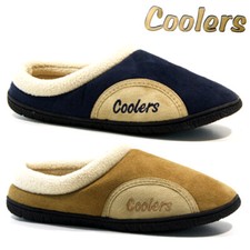 MENS COOLERS SLIPPERS FLEECE LINED CASUAL WARM SLIP ON MULES WINTER FUR SIZE 