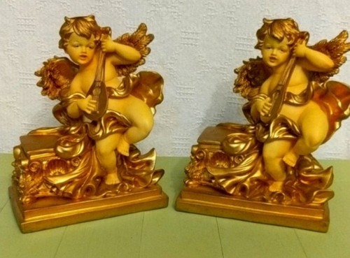 Cherub angel book ends - cherub, pair