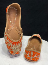 Women Jutti Indian Mojari embroidery khussa UK size 4-8 shaadi wedding Shoe