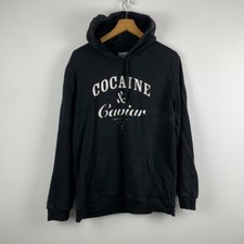 Crooks & Castles Cocaine & Caviar BlackMens Hoodie Size Large L