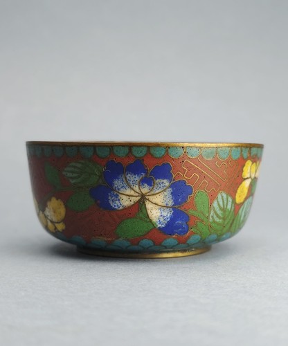 Chinese cloisonné bowl enamel - cloisonné,