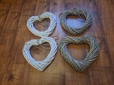 4 Wicker Hearts Bundle, 3 New
