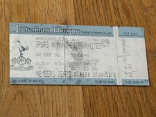 TICKET 1991/92 Tottenham v