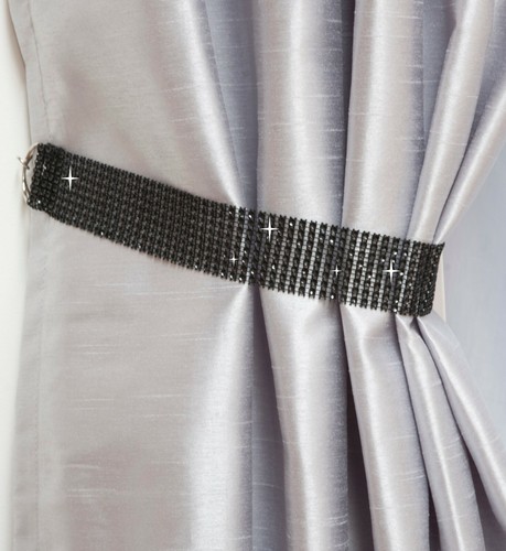 Diamante curtain tie backs - tie,