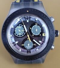 Vintage Swatch Chrono Yellow Second Watch - Swatch Irony Diaphane SVCM4004 