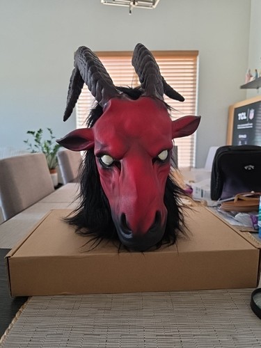Terrifying red demon goat - terrifying,
