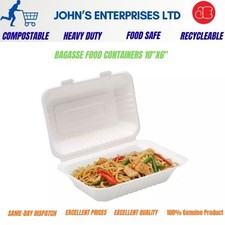 Bagasse 10"x6" Burger Boxes |