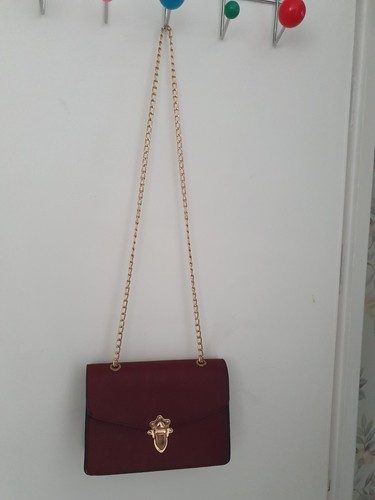 Burgundy shoulder bag with - bag,