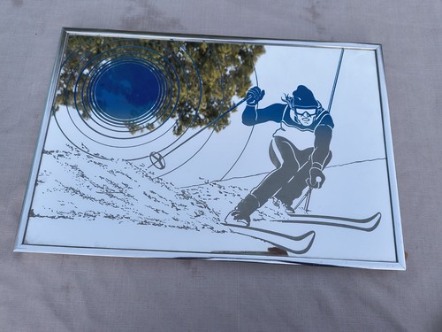 Unique retro skiing scene - retro,