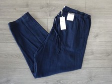 M&S MARKS & SPENCER NAVY LINEN