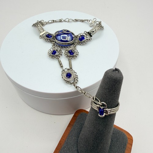 Vintage silver tone slave - vintage,