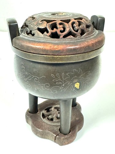 Antique chinese bronze tripod - antique,