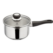 Judge Vista Draining Stainless Steel Large Saucepan with Pouring Lip 18cm 2.1L, 