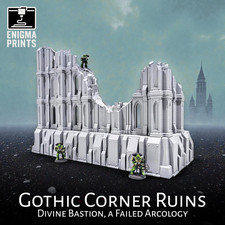 Gothic Corner Ruins - 28mm 3d