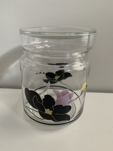 Vtg glass jar - jar, with