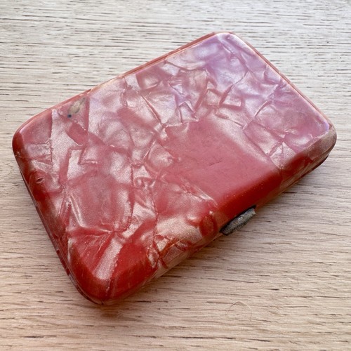 Vintage cigarette case red - vintage,