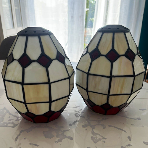 Pair vintage tiffany style - pair,