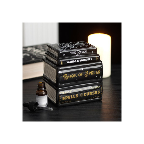 Book spells oil - of, wax