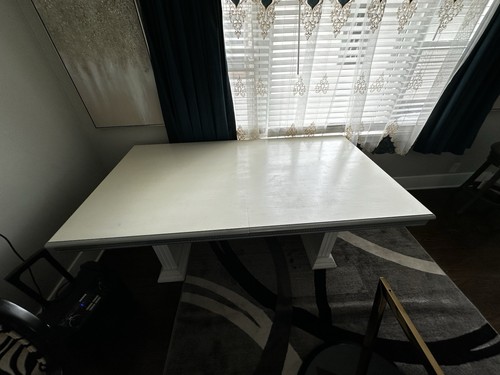 White rectangular dining - white,