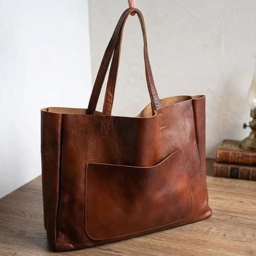 Genuine leather tote - genuine,