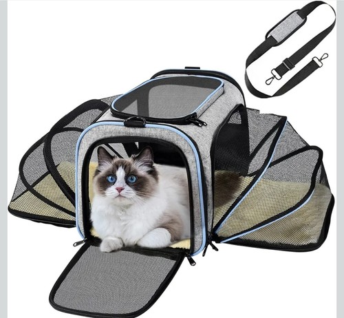 Expandable large pet carrier - large,
