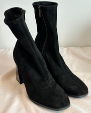 Primark Womens Mid Heel Faux Suede Ankle Boots - Black - Size 4 (37) - NWOT