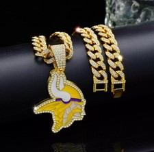 MINNESOTA VIKINGS GEM NECKLACE