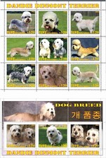Stamp sheet+block Dandie Dinmont Terrier 2021 Korea issue