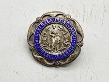VINTAGE SOLID SILVER GENERAL NURSING COUNCIL 1923 M E EASTMAN BADGE MEDAL NURSES