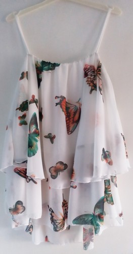 Ladies summer white chiffon - white,