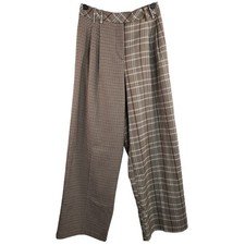 Topshop 2 Way Plaid Wide Leg