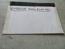 TRIUMPH VITESSE 1600, 2000 MK1 PARTS MICRO FICHE SLIDES SET OF 3