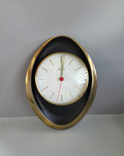 Mauthe Wall Clock 1970s Brass